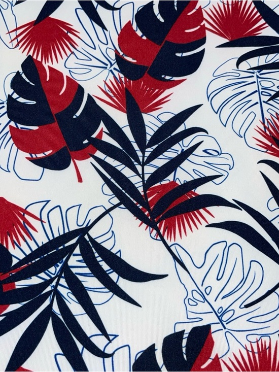 Roundtree & Yorke Performance Polo Shirt Mens Size 2XB Red White & Blue Tropical - Picture 8 of 10